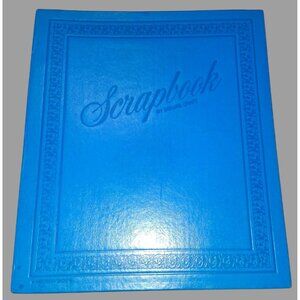 Vintage Deluxe Craft Blue Scrapbook Album Decorative Border Blank Pages For Crea
